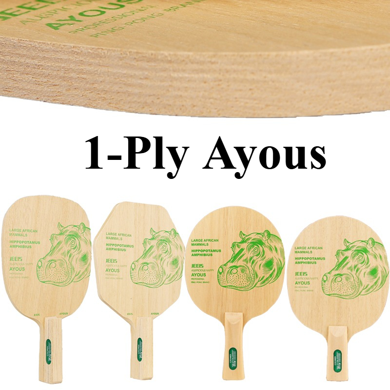 JEELS Green Hippo 1 Ply Ayous  - đánh giá và giá Table Tennis Paddle