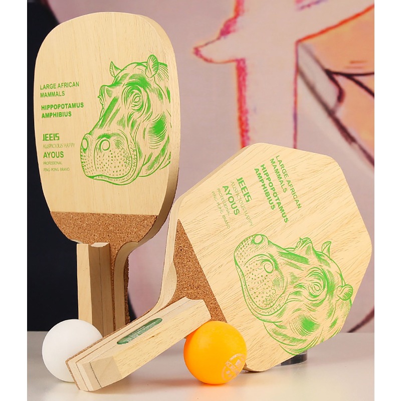 JEELS Green Hippo 1 Ply Ayous  - đánh giá và giá Table Tennis Paddle