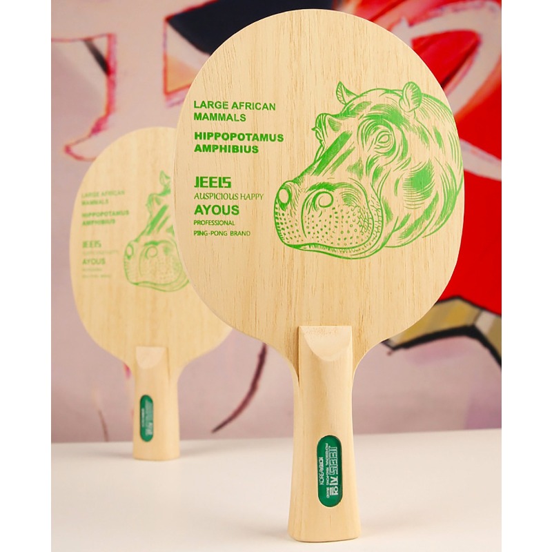 JEELS Green Hippo 1 Ply Ayous  - đánh giá và giá Table Tennis Paddle