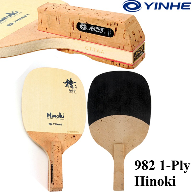 YINHE 982 1-Ply Solid Hinoki T - đánh giá và giá Table Tennis Paddle