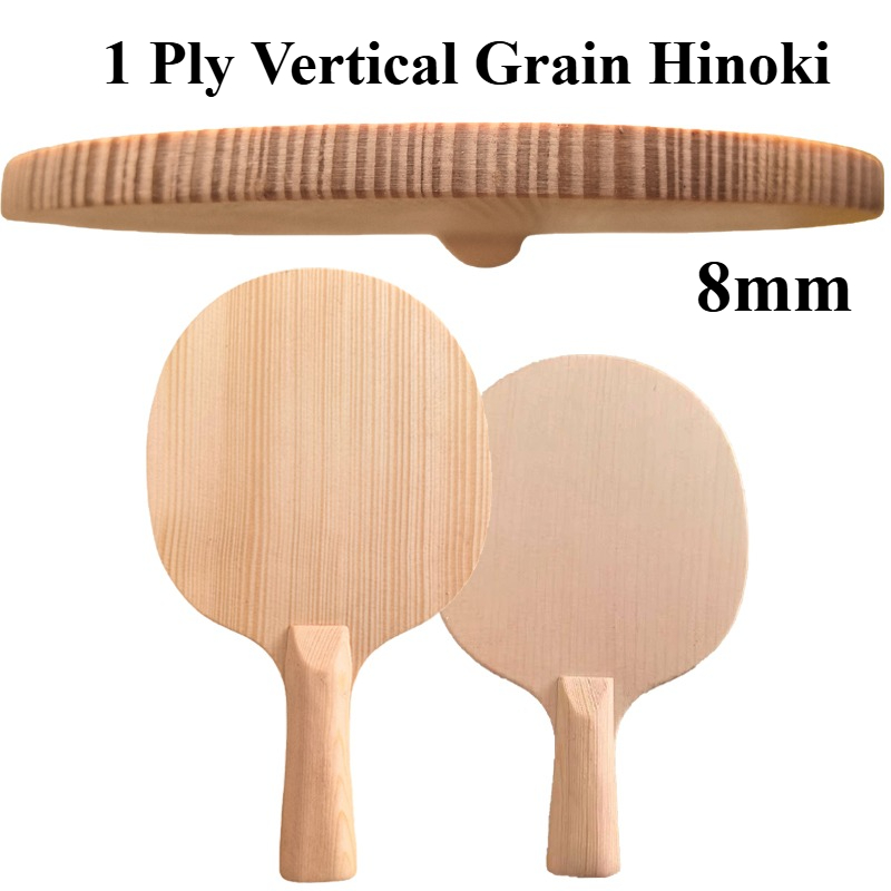 1-Ply 8mm Vertical Grain Hinok - đánh giá và giá Table Tennis Paddle